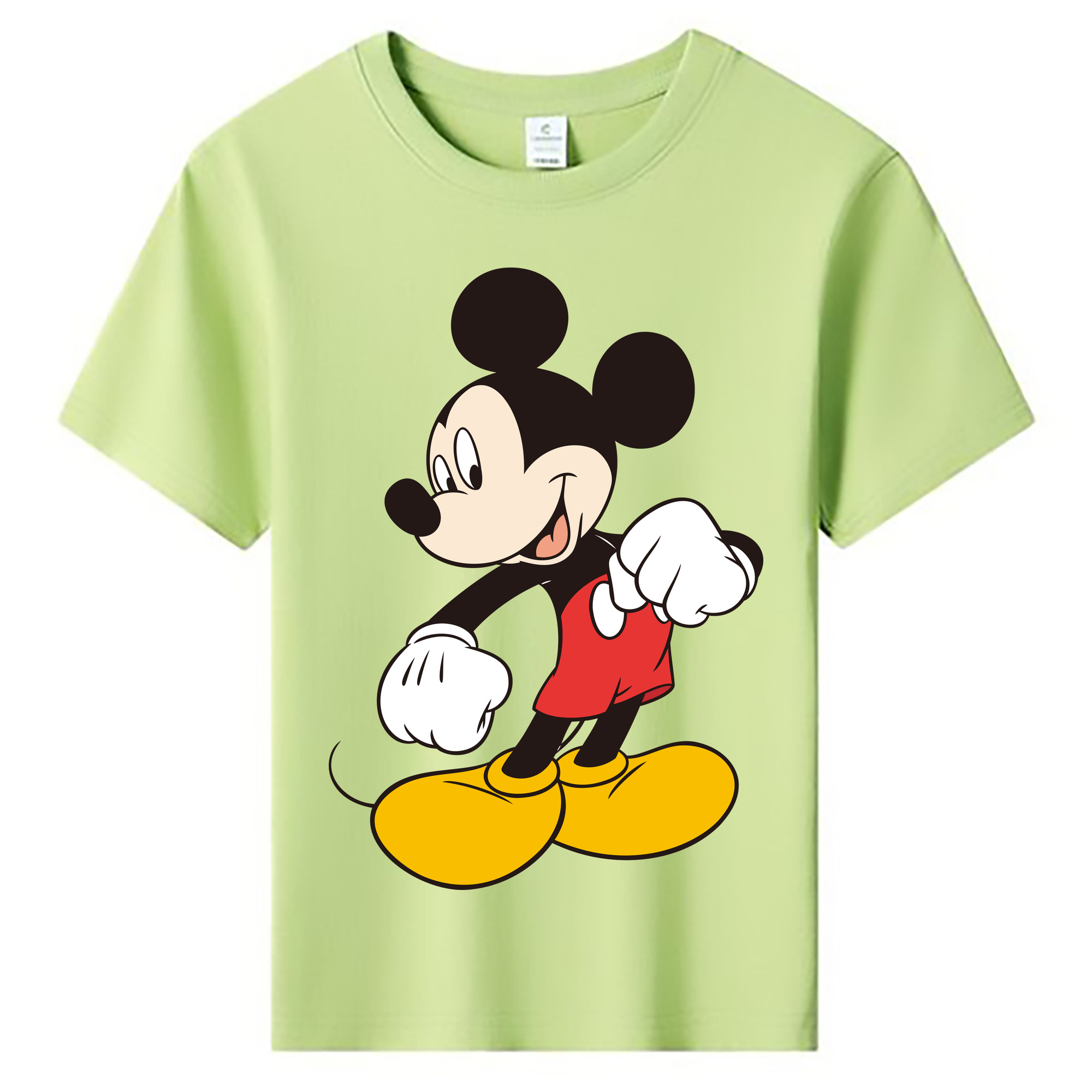 ミッキーマウス Mickey Mouse 綿100％キッズTシャツ（フロントプリント）